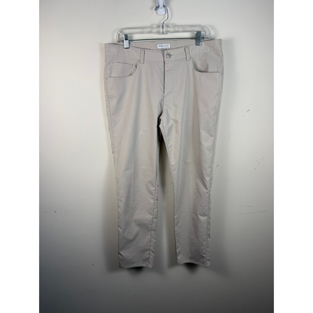 Peter Millar EB66 Performance Five-Pocket Pants Mens 35/30 Sand Beige MS24EB66FB